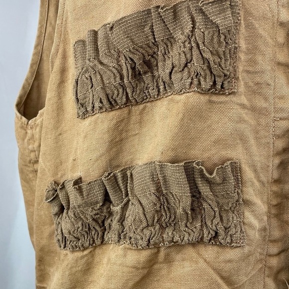 Vintage 80s WORLD FAMOUS Hunting Outdoor Vest Mens (XL) Cotton Pockets Hong Kong - Picture 4 of 7